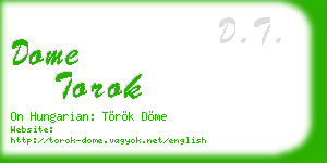 dome torok business card